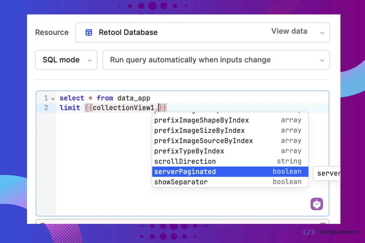 Using Server-Side Pagination in Queries and Table Building