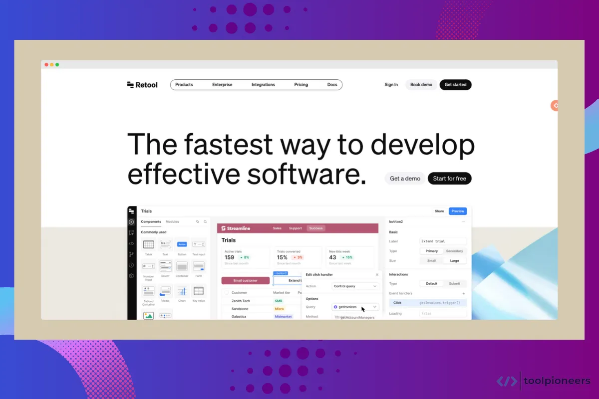 Retool Review: Using it to build low-code platform